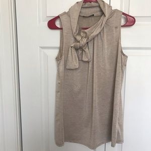 JM Fleurette Beige Top Size Large